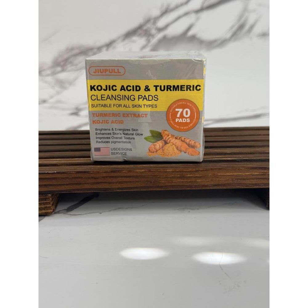 Jiupull Kojic Acid & Turmeric Cleansing Pads – 70 Pads NEW